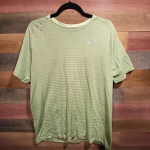 Nike TechKnit Ultra Mens L Running Shirt Short Sleeve Slim Fit Reflective